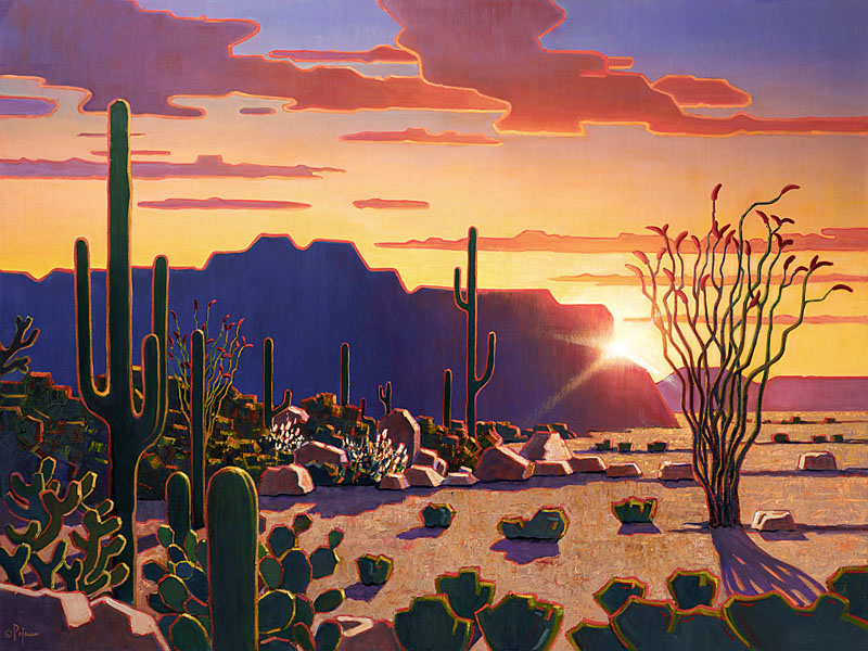 Day's End in the Desert by Bob Pejman