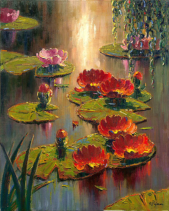 Scarlet Lilies at Sunset | Bob Pejman