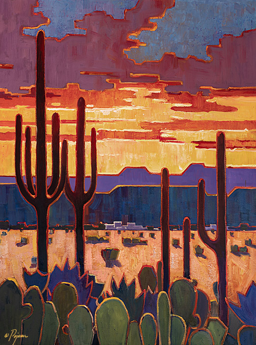 Sunset Over the Mesa by Bob Pejman